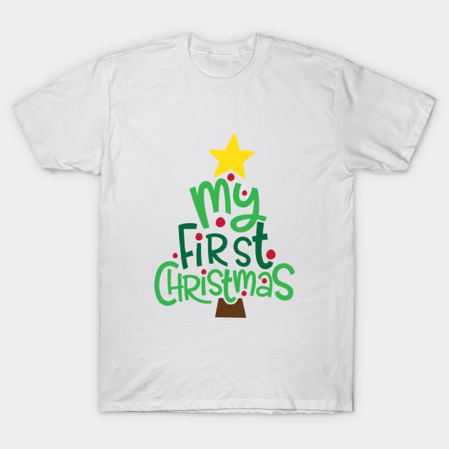 My First Christmas T-Shirt by T-shirt Factory